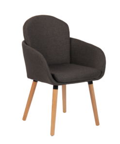 איביזה  כורסת אירוח -  בד  - רגל עץ טבעי