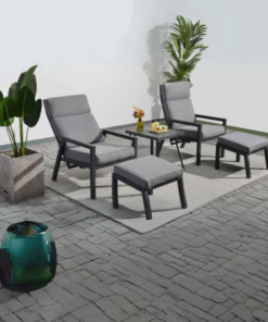 סט ריהוט גן - דגם טוגו 2 יחיד + 2 הדום ושולחן